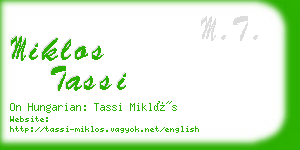 miklos tassi business card